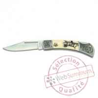 Couteau motif chasse chevreuil - cantale -SH6256